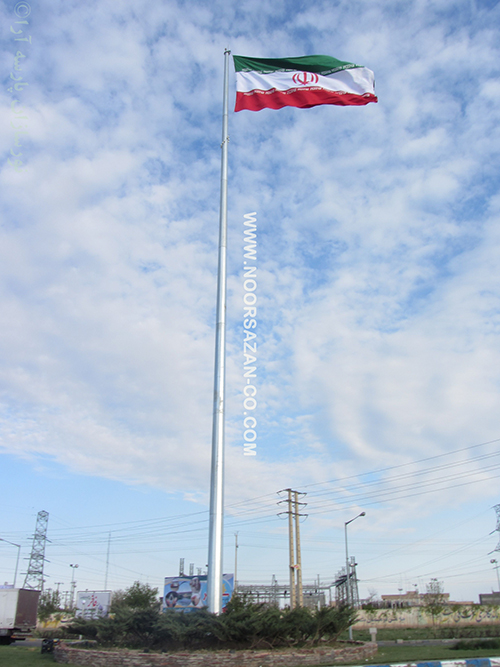 نصب پایه پرچم 35 متری شهرداری فریمان 